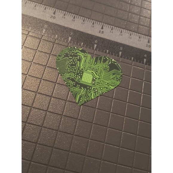 Heart Circuit / Motherboard Sticker Decal Waterproof Vinyl (2 Pack) - Picture 5 of 5